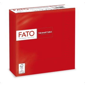 FATO Szalvéta Piros 33*33cm 2rtg.50db/csomag, 24 csomag/karton
