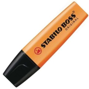 Szövegkiemelő, 2-5 mm, STABILO "Boss", narancssárga